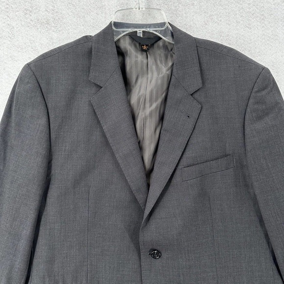 Baroni Sport Coat Mens 44 SHORT Super 150 Wool Blazer Jacket Gray - Picture 3 of 14
